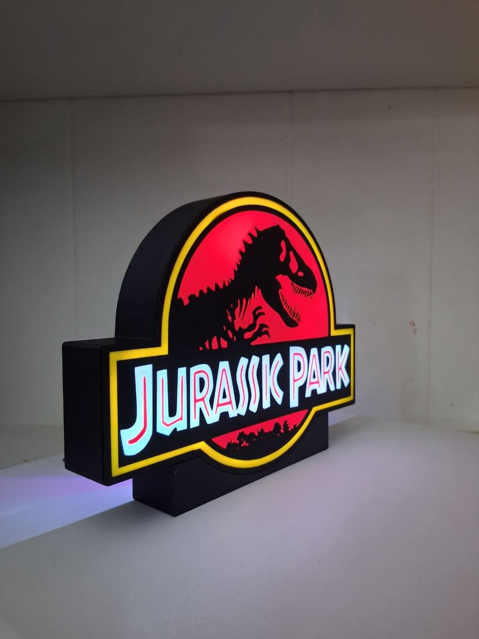 JurassicPark LED light box – custom 3D printed – Lit Layer Creations